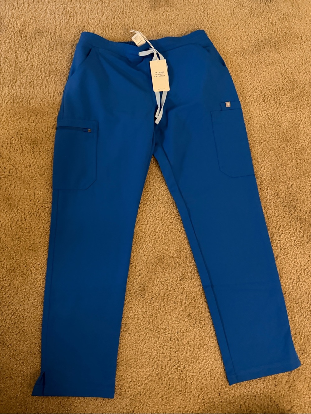 FIGS Men's Royal Blue Cargo Jogger Scrub Pants